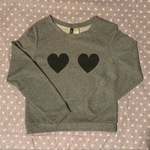 nice two hearts sweatshirt
